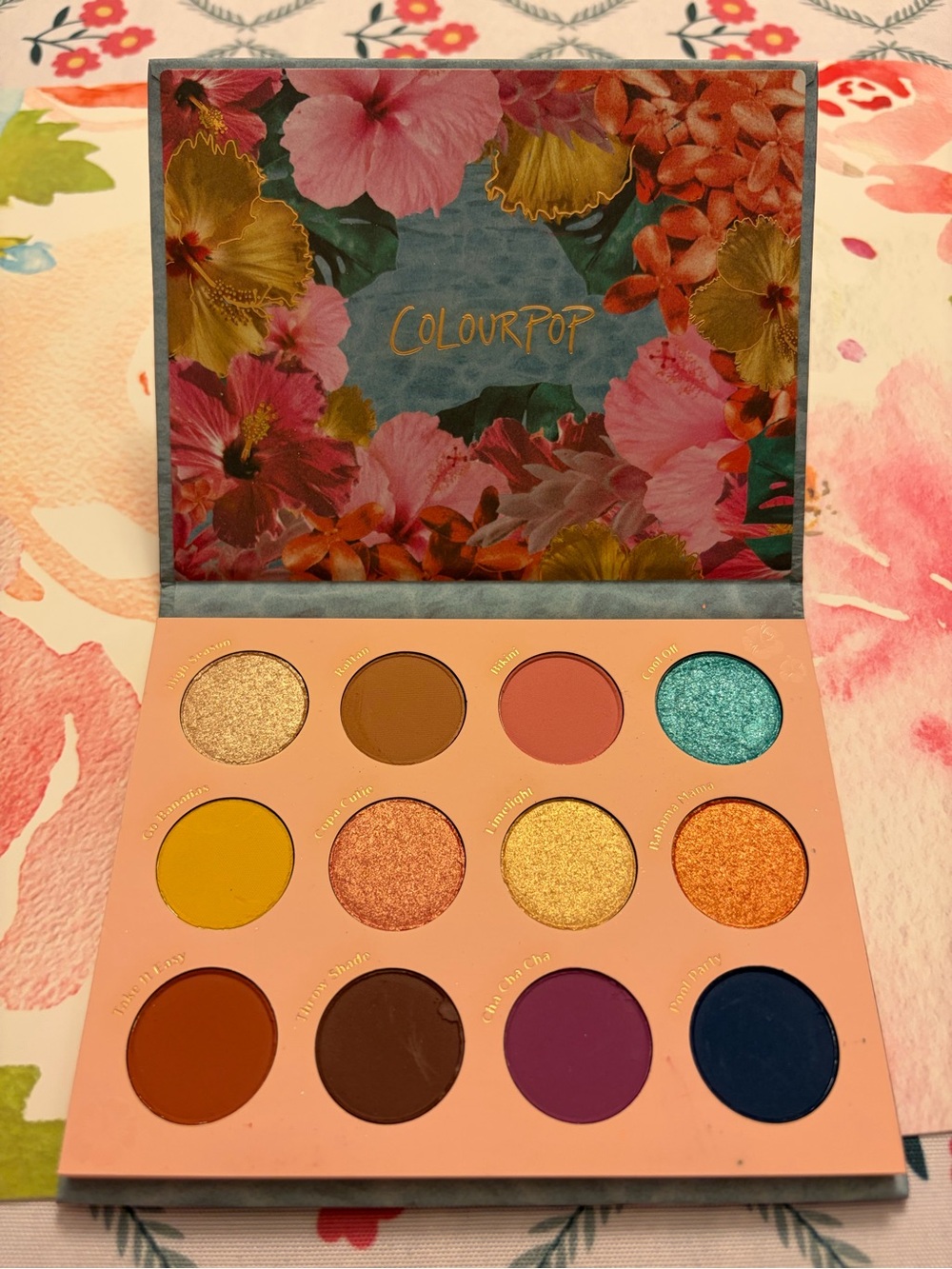 ColourPop Floral 12-Color Eyeshadow Palette - Mixed Brights